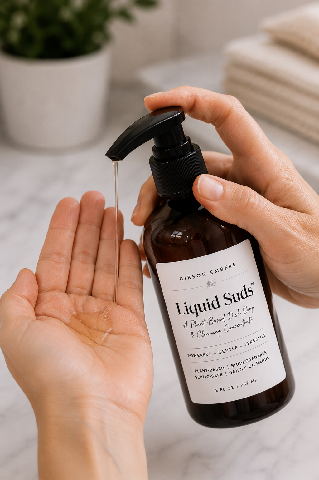Liquid Suds™ -Plant-Based Dish Soap & Cleaning Concentrate
Pre-ORDER